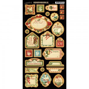 12 Days of Christmas  - Chipboard Tags 2